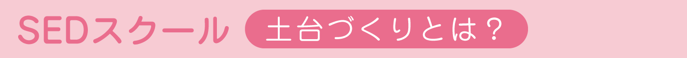 SEDスクール 土台づくりとは?